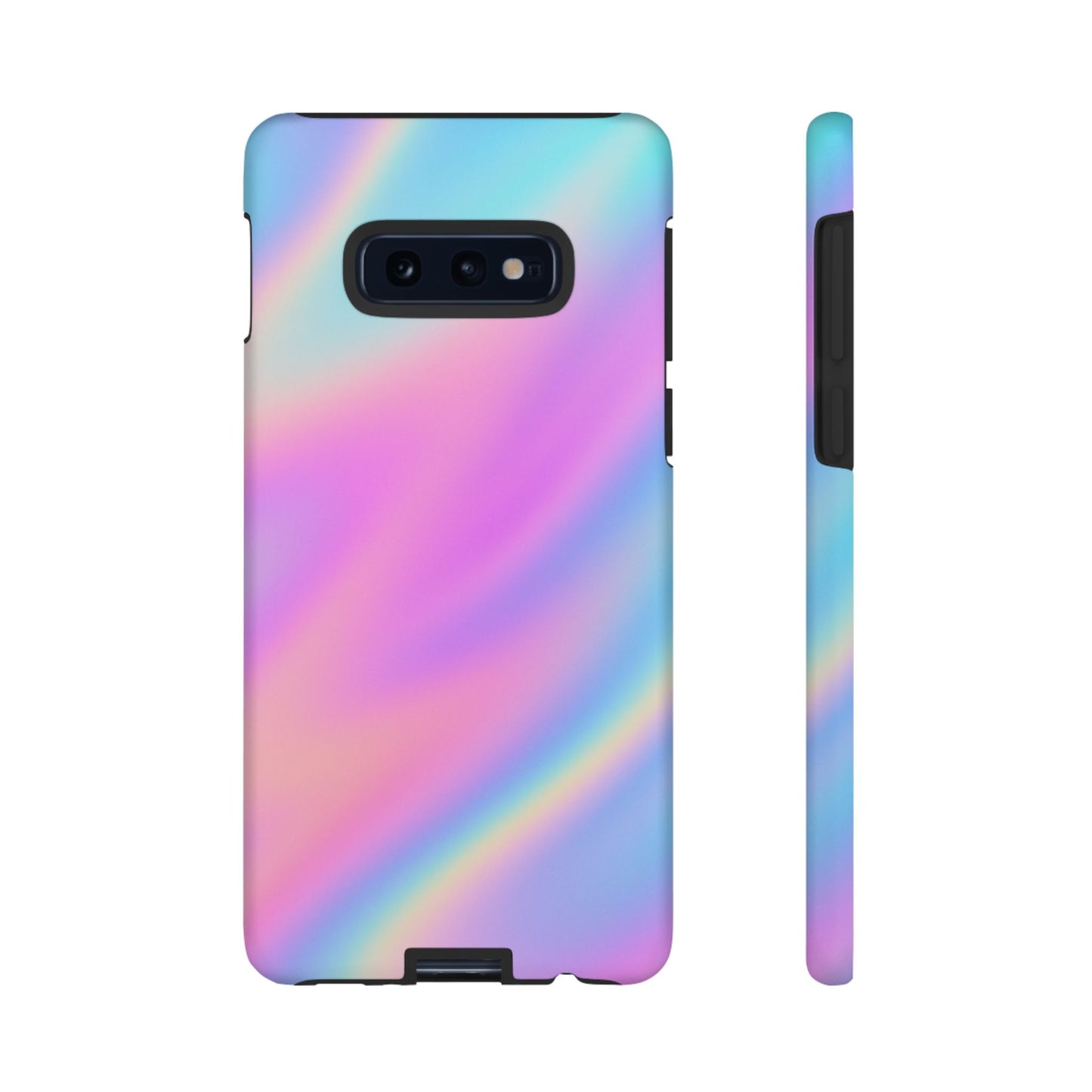 Colorful Holographic Phone Case, Tough Cases for iPhone, Trendy Phone Cover, Unique Gift for Her, Pastel Phone Accessory