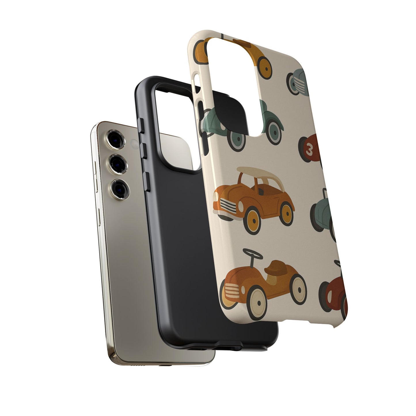 Vintage Car Phone Case, Tough Cases, Kids Gift, Car Lover Accessory, Retro Style, Phone Protection, Unique Design, pedal cars