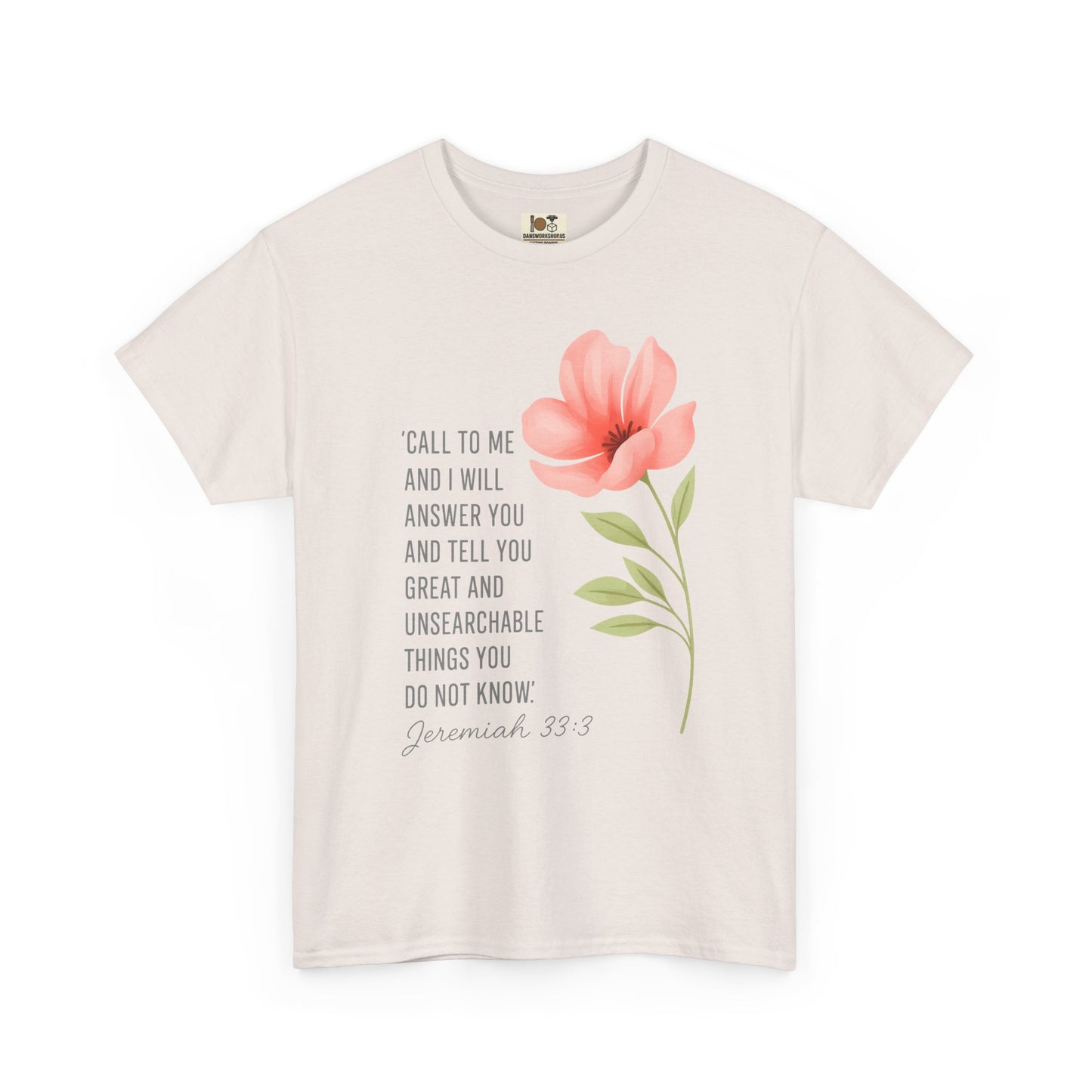 Faith-Inspired Floral Tee, Inspirational T-Shirt, Jeremiah Quote Shirt, Unisex Motivational Cotton Tee, Thoughtful Gift for Her