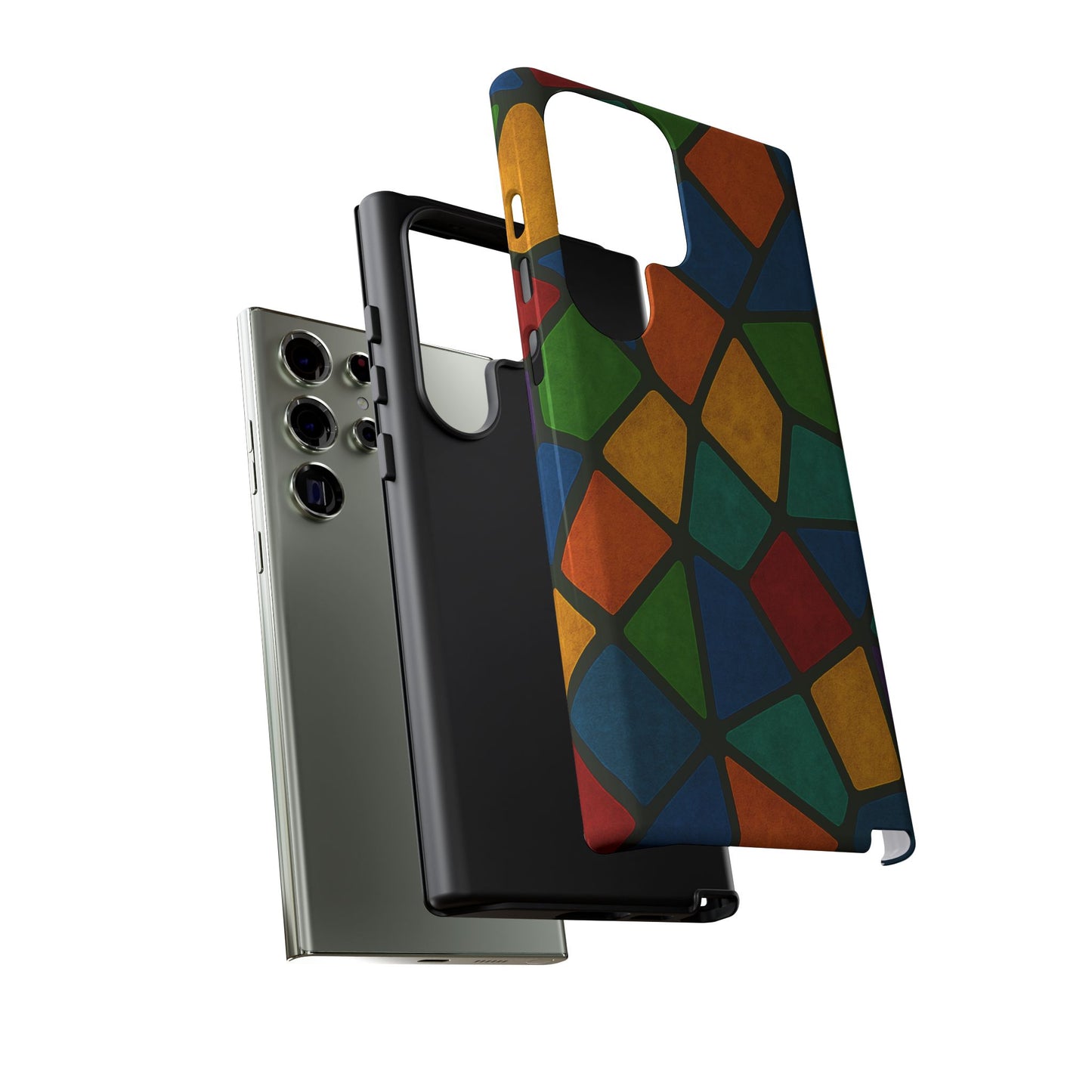 Colorful Mosaic Phone Case, Tough Cell Phone Cover, Vibrant Smartphone Protector, Unique Gift for Weddings, Birthday, Holidays