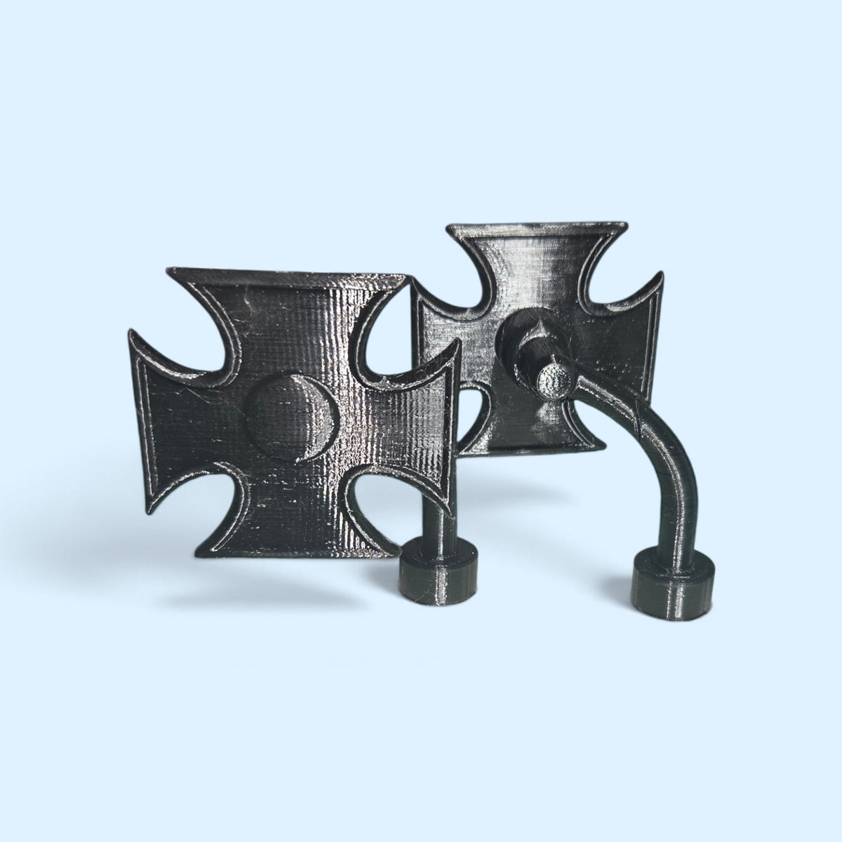 Pedal car cross mirrors