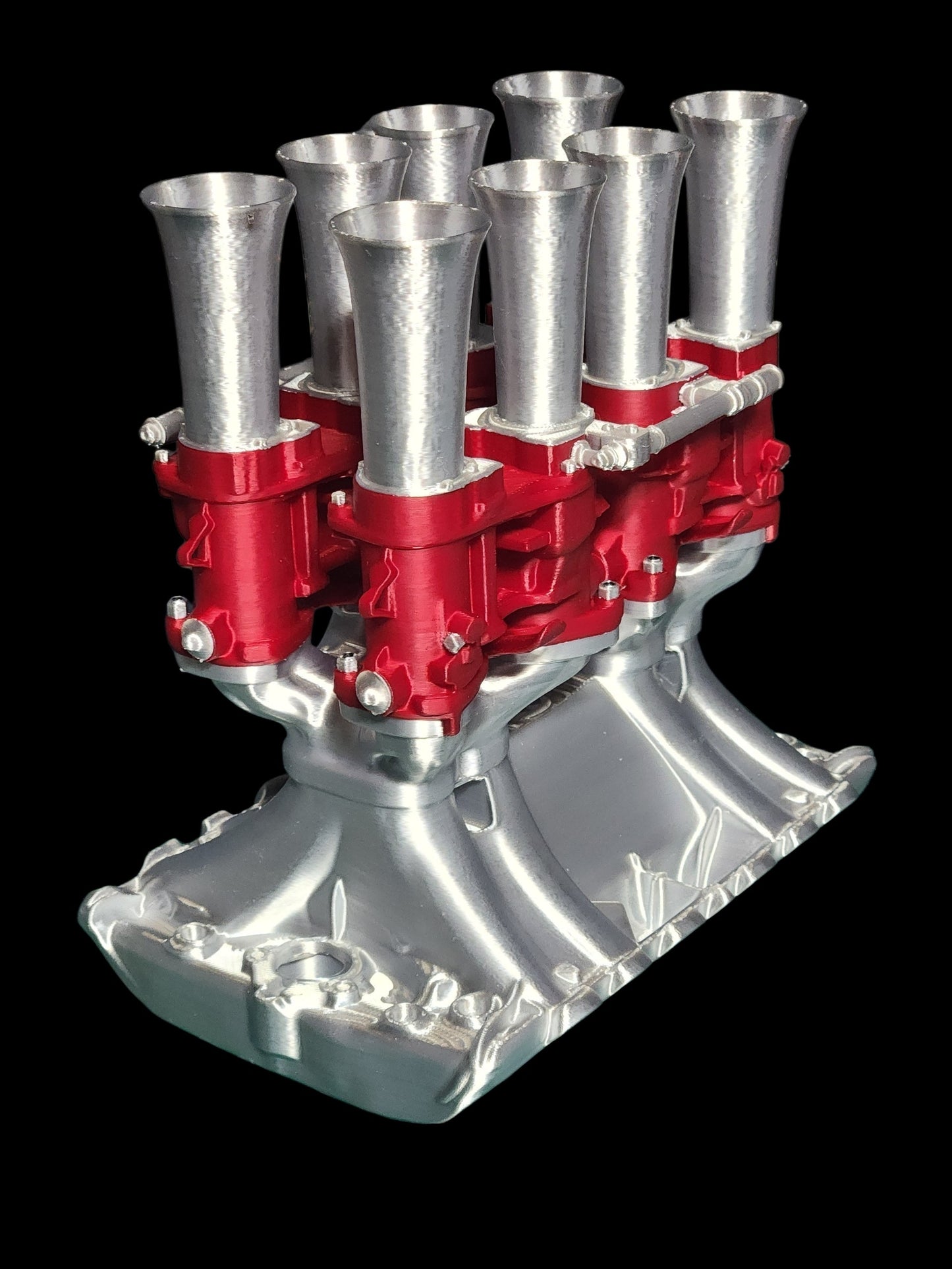 RED AND SILVER AIR INTAKE MANIFOLD