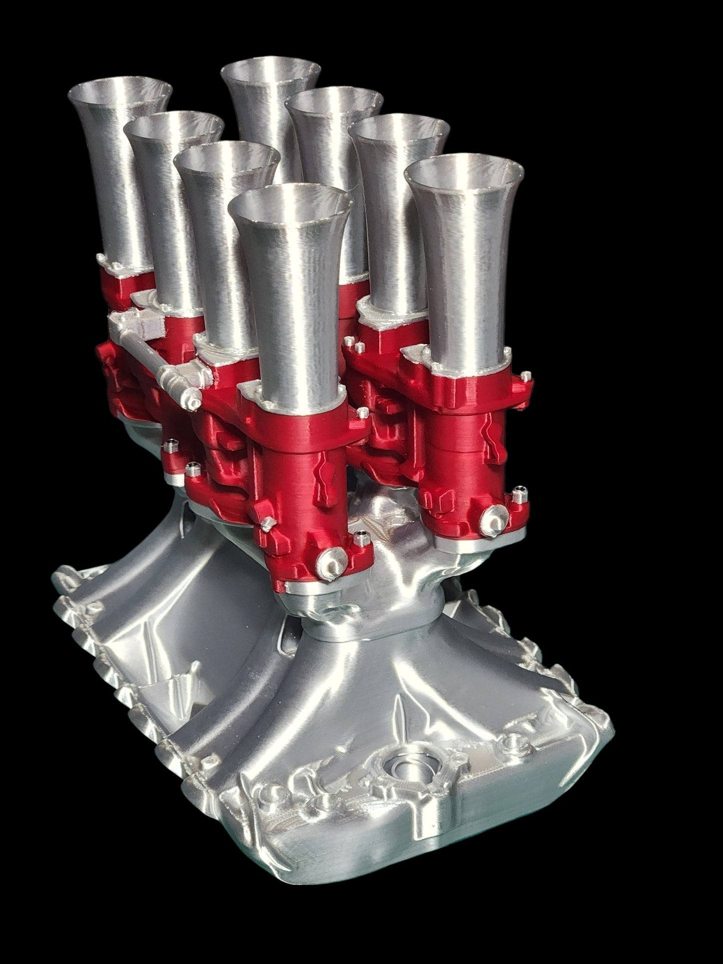 RED AND SILVER AIR INTAKE MANIFOLD