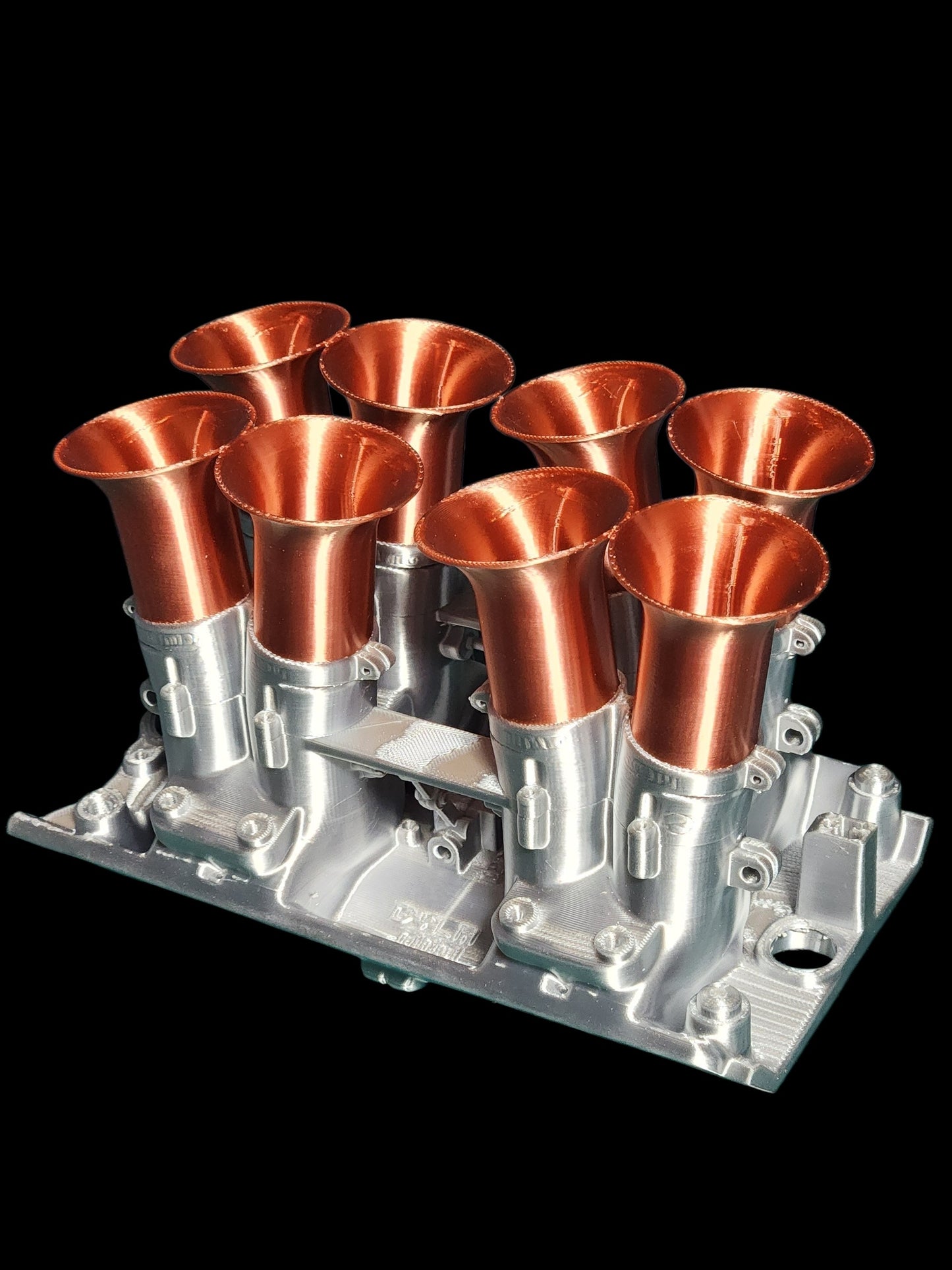 3D PRINTED 8-STACK AIR INTAKE MANIFOLD FOR PEDAL CAR ENGINES